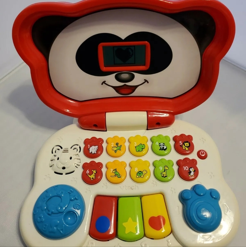 VTECH ANIMAL FRIENDS TODDLER LAPTOP Model 1031 Animals Numbers Shapes Music